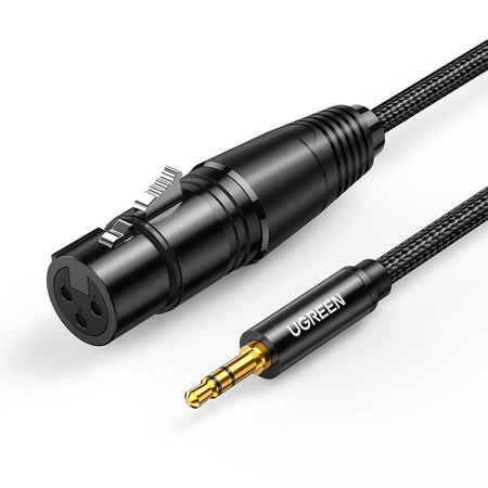 UGREEN AV182 Kabel XLR do jack 3.5mm AUX 1m (czarny)