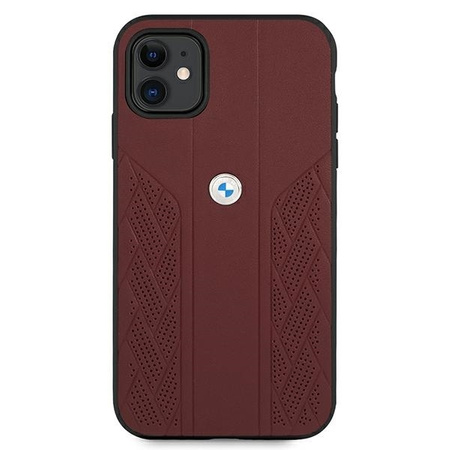 Etui BMW BMHCN61RSPPR iPhone 11 6,1" czerwony/red hardcase Leather Curve Perforate