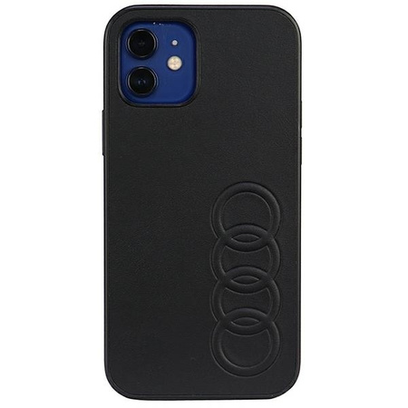 Audi Synthetic Leather iPhone 12/12 Pro 6.1&quot; black/black hardcase AU-TPUPCIP12P-TT/D1-BK