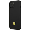 Original Case IPHONE 14 PLUS Ferrari Hardcase Silicone Metal Logo black