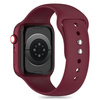 Tech-Protect Silicone Strap for Apple Watch 4 / 5 / 6 / 7 / 8 / 9 / SE / Ultra 1 / 2 (42 / 44 / 45 / 49 mm) - Burgundy