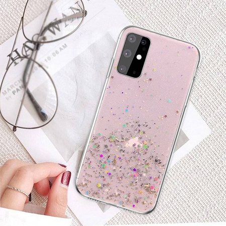 Etui HUAWEI P SMART 2020 Brokat Cekiny Glue Glitter Case różowe