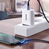 Ugreen MFI kątowy kabel przewód z bocznym wtykiem USB Typ C - Lightning Power Delivery 3 A 1,5 m szary (60764 US305)