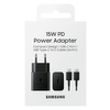 Samsung USB wall charger Type C 15W PD AFC + USB Type C cable black (EP-T1510XBEGEU)