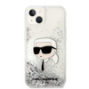 Karl Lagerfeld Liquid Glitter NFT Karl's Head - Etui iPhone 14 Plus (srebrny)