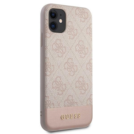 Guess GUHCN61G4GLPI iPhone 11 6,1" różowy/pink hard case 4G Stripe Collection