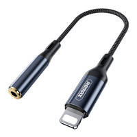 Remax Sury Series adapter przejściówka Lightning - mini jack 3,5mm 0,13m grafitowy (RL-LA13i)