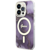 Guess GUHMP14LHTMRSU iPhone 14 Pro 6.1" purple/purple hardcase Golden Marble MagSafe