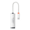 Baseus Lite Series zewnętrzna karta sieciowa USB Typ C - RJ-45 (100Mbps) biały (WKQX000202)