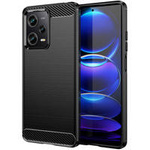 Carbon Case Cover Xiaomi Poco X5 Pro 5G / Redmi Note 12 Pro Flexible Silikon Carbon Cover Schwarz