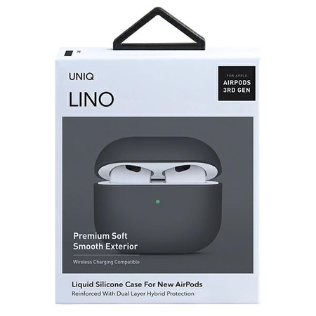 UNIQ case Lino AirPods 3rd gen. Silicone gray / ash gray