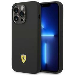 Original Case IPHONE 14 PRO Ferrari Hardcase Silicone Metal Logo black