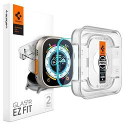 Gehärtetes Glas APPLE WATCH ULTRA 49MM Spigen Glas.tr "EZ Fit" 2-Pack Clear