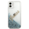 Guess GUHCP12SGLVSBL iPhone 12 mini 5,4" niebieski/blue hardcase Glitter Vintage Script