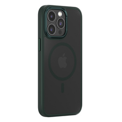 Comma nakładka Joy Elegant Mag do iPhone 15 ciemno zielona