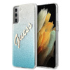 Guess GUHCS21MPCUGLSBL S21+ G996 niebieski/blue hardcase Glitter Gradient Script