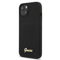 Guess GUHMP13MLSLMGBK iPhone 13 6,1" black/czarny hardcase Silicone Script Gold Logo