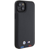 BMW BMHCP15M22PTDK iPhone 15 Plus 6,7&quot; schwarz/schwarzer Lederstempel Tricolor