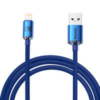 Baseus Crystal Shine Series Fast Charging Data Cable USB to iP 2.4A 2m Blue