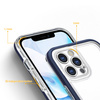 Clear 3in1 case for iPhone 12 Pro Max blue frame gel cover