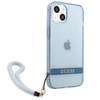 Etui IPHONE 13 Guess Hardcase Translucent Stap (GUHCP13MHTSGSB) niebieskie