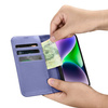 iCarer Wallet Case 2in1 iPhone 14 Flip Leather Cover Anti-RFID Light Violet (WMI14220725-LP)