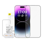 Szkło Hartowane 5D IPHONE 14 PRO MAX Tempered Glass Baseus Crystalline Anti-Glare czarne