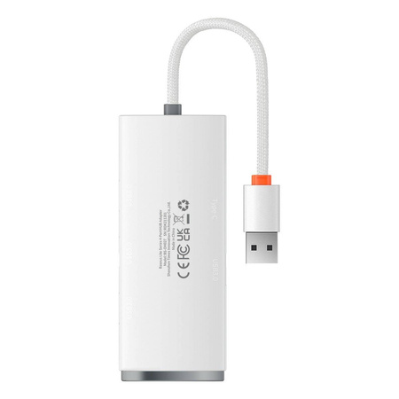 Baseus Lite Series multifunctional HUB 4in1 USB - 4x USB 3.2 gen. 1 25 cm white (WKQX030002)