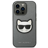 Karl Lagerfeld Saffiano Choupette Head Patch Case – Etui iPhone 14 Pro Max (srebrny)