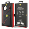 Ferrari Twist Metal Logo-Hülle für iPhone 15 Plus – Schwarz