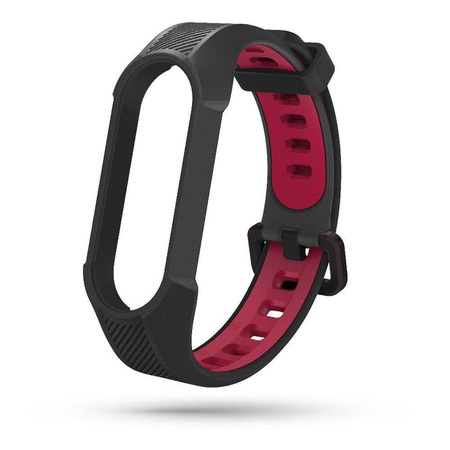 Armband für XIAOMI MI SMART BAND 5 / 6 / 6 NFC / 7 Tech-Protect Armour Schwarz und Rot