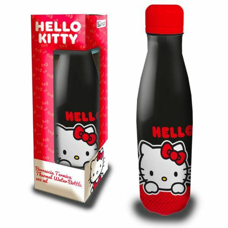 Coriex Butelka na wodę Hello Kitty 500ml czarny/black 10684