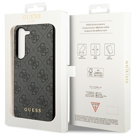 Guess 4G Metal Logo - Etui Samsung Galaxy S23 (szary)