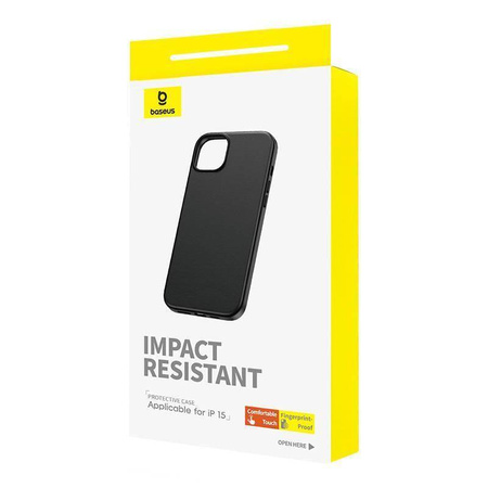 Case APPLE IPHONE 15 Baseus Fauxther Series black