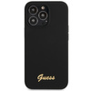 Guess GUHCP13XLSLMGBK iPhone 13 Pro Max 6.7" black/black hardcase Silicone Script Gold Logo