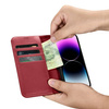 iCarer Wallet Case 2in1 iPhone 14 Pro Max Leather Flip Cover Anti-RFID red (WMI14220728-RD)