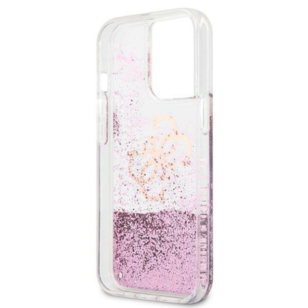 Guess Liquid Glitter 4G Big Logo - Etui iPhone 13 Pro Max (różowy)