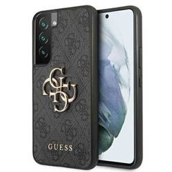 Original Case SAMSUNG GALAXY S22 Guess Hardcase 4G Big Metal Logo GUHCS22S4GMGGR gray