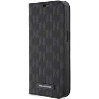 Karl Lagerfeld KLBKP14LSAKLHPK iPhone 14 Pro 6.1" bookcase czarny/black Saffiano Monogram