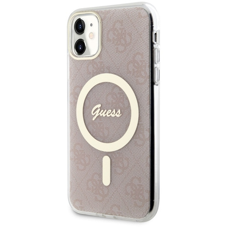 Guess GUHMN61H4STP iPhone 11 6.1" pink/pink hardcase 4G MagSafe