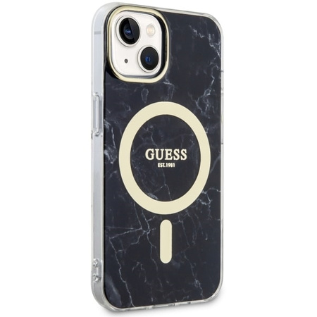 Guess GUHMP14SPCUMAK iPhone 14 6.1&quot; black/black hardcase Marble MagSafe