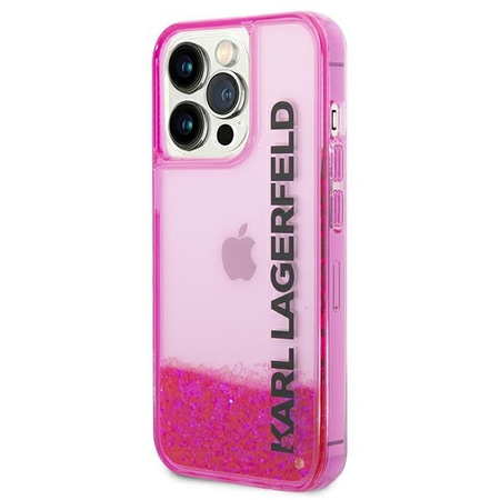 Karl Lagerfeld KLHCP14XLCKVF iPhone 14 Pro Max 6,7" różowy/pink hardcase Liquid Glitter Elong