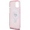 Karl Lagerfeld KLHMP15SHMRSCHP iPhone 15 6.1&quot; pink/pink hardcase Ring Stand Choupette Head MagSafe