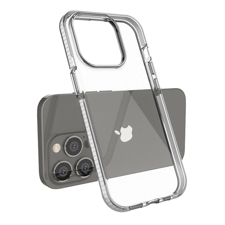 Spring Case etui iPhone 14 Pro silikonowy pokrowiec z ramką jasnoróżowe