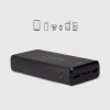 Fast charge powerbank: 20,000 mAh, 2 USBs Black