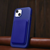 iCarer Case Leather genuine leather case for iPhone 14 Plus dunkelblau (WMI14220711-DB) (MagSafe compatible)