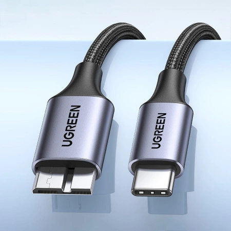 Kabel USB C / micro USB-B 3.0 Ugreen US565 5Gb/s 3A 0.5m - szary