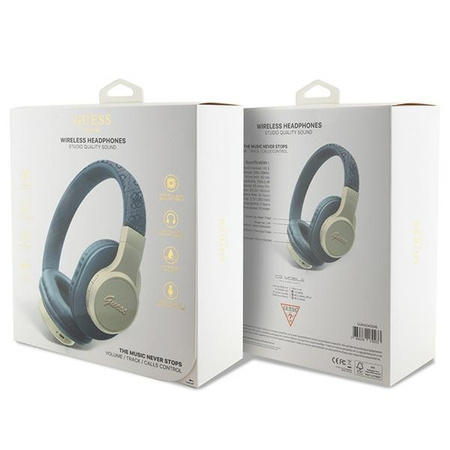 Guess Bluetooth-On-Ear-Kopfhörer GUBH604GEMB blau/blau 4G Script