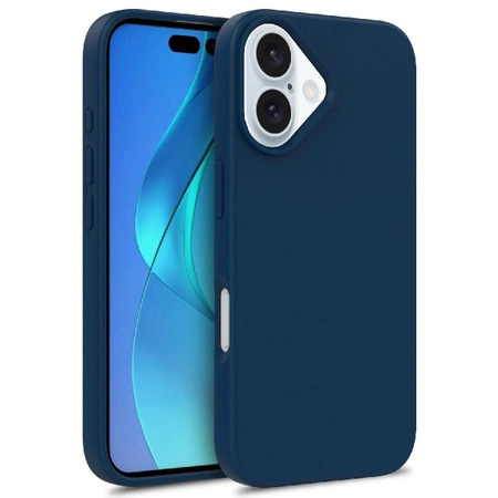 Multiple Color Wheat Bran Case for iPhone 16 Plus - Blue