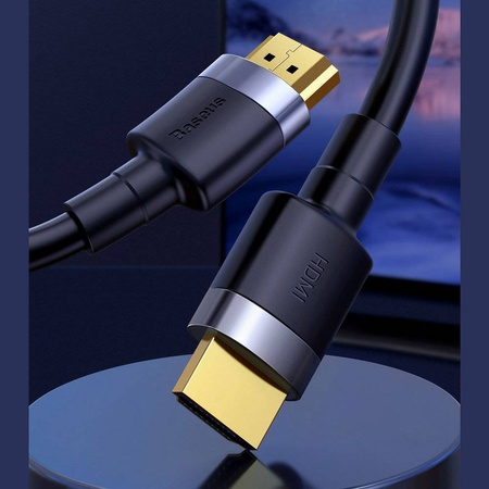 Baseus Cafule kabel przewód HDMI 2.0 4K 60 Hz 3D 18 Gbps 2 m czarny (CADKLF-F01)